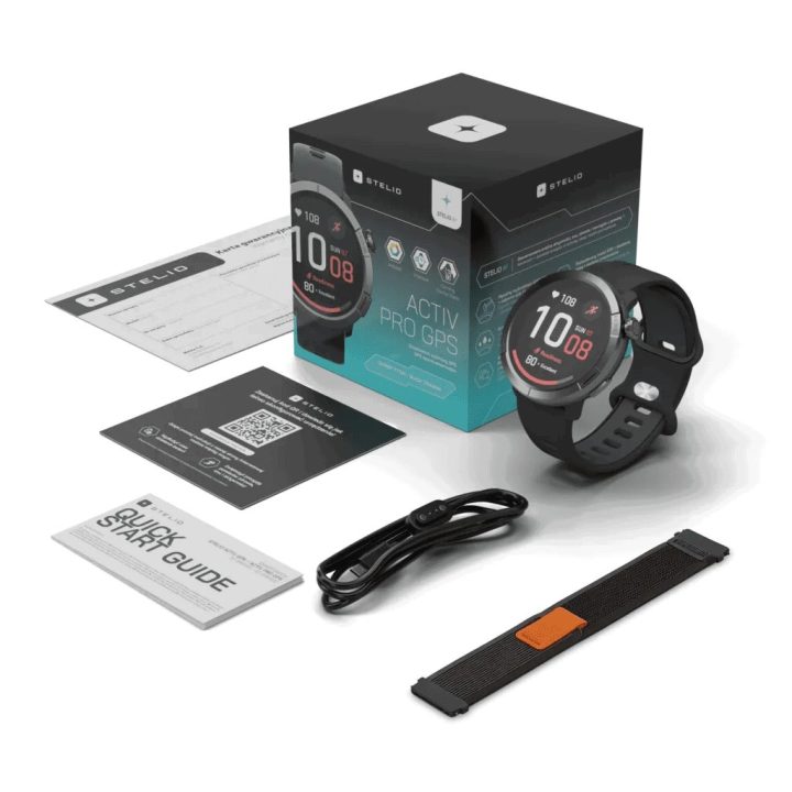 Išmanusis laikrodis STELIO Activ Pro GPS 46 mm, juodas titanas