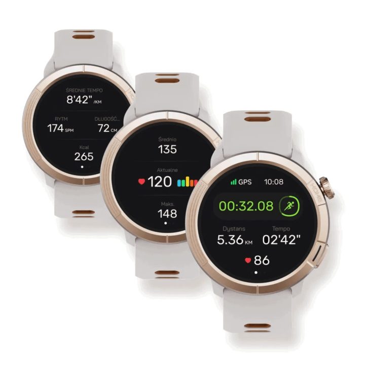 Stelio Activ Pro GPS 46 mm išmanusis laikrodis, auksinis titaninis
