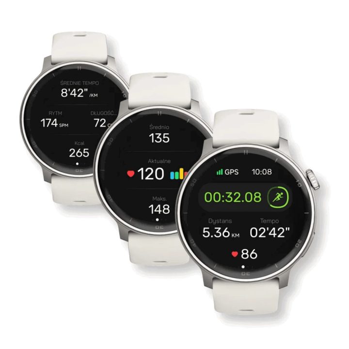 Stelio Activ GPS išmanusis laikrodis 46 mm, sidabrinis