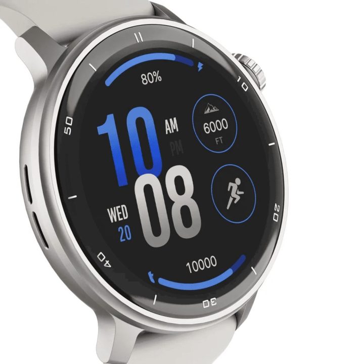 Stelio Activ GPS išmanusis laikrodis 46 mm, sidabrinis