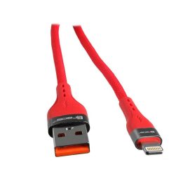Raudonas USB A–Lightning laidas 1 m