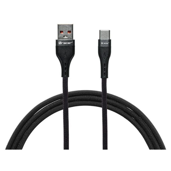 USB-A–USB-C laidas, 1 m, juodas