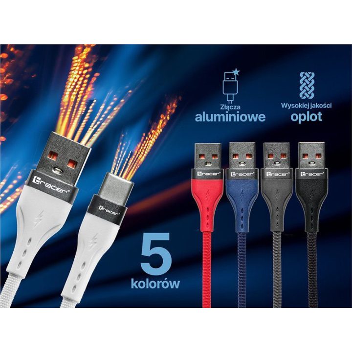 USB-A–USB-C laidas, 1 m, juodas