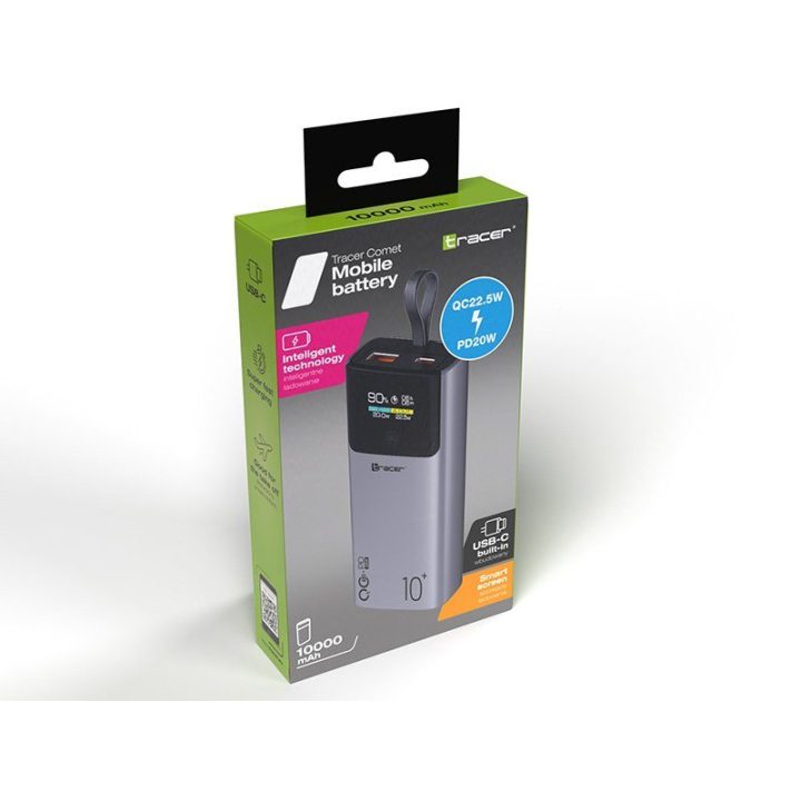 10 000 mAh išorinė baterija Tracer Comet