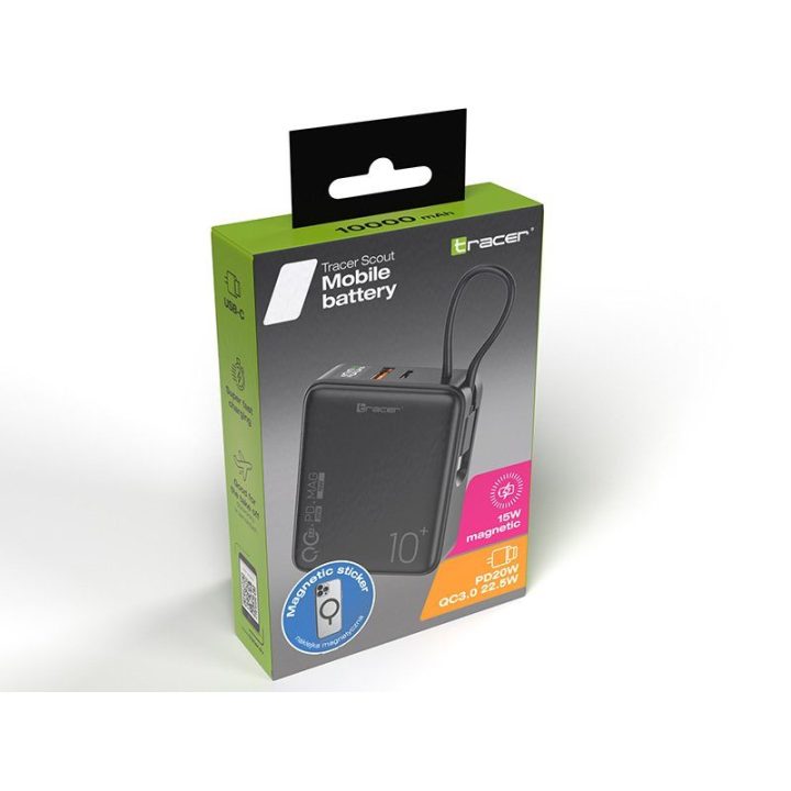 Tracer Quant PD 20W 10 000 mAh išorinė baterija