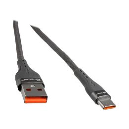 Pilkas USB-A–USB-C laidas, 1 m