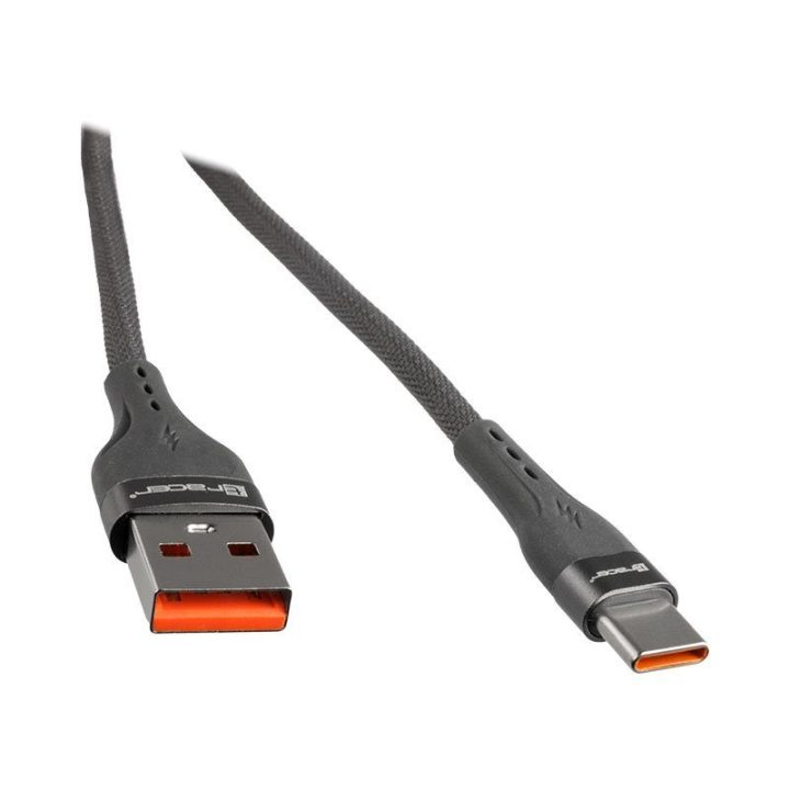 Pilkas USB-A–USB-C laidas, 1 m