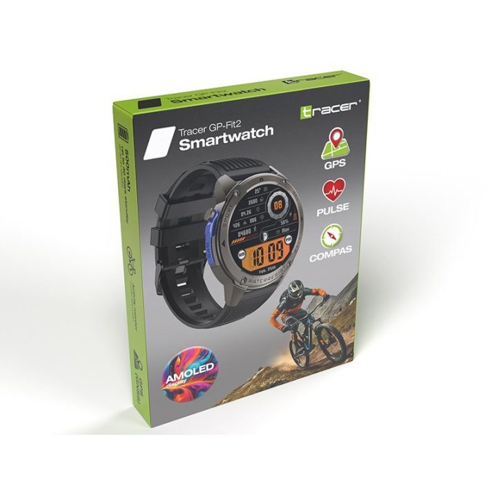 Tracer GP-Fit2 išmanusis laikrodis, juodas