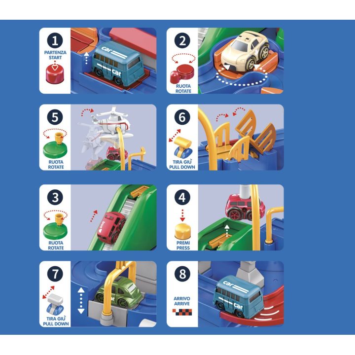 Montessori savarankiško mokymosi takelis su 2 vagonėliais