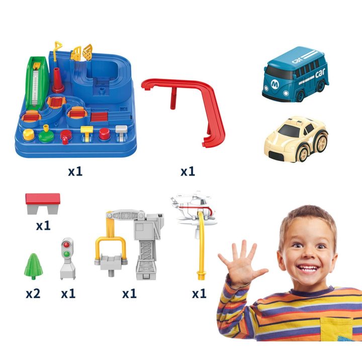 Montessori savarankiško mokymosi takelis su 2 vagonėliais