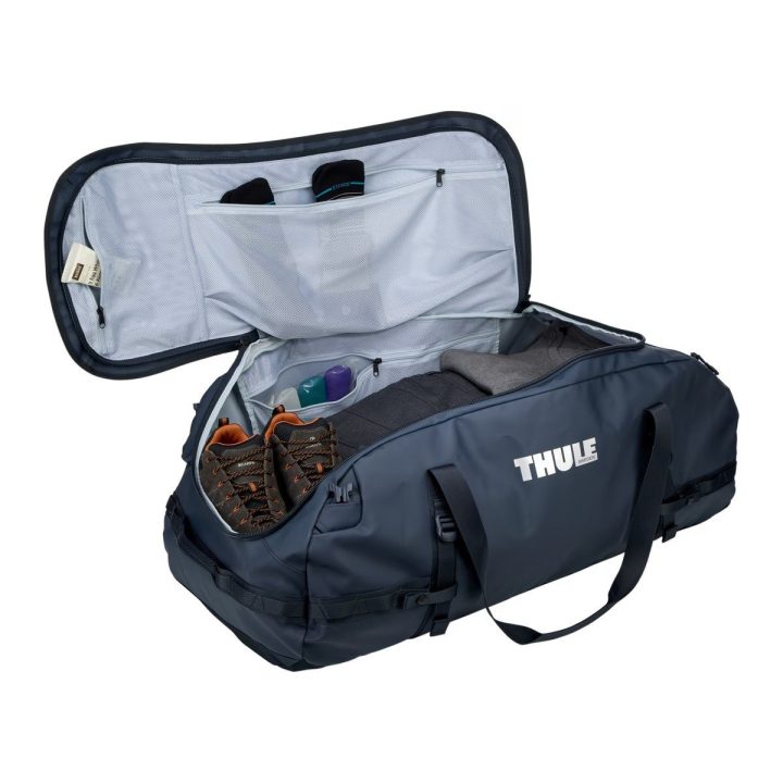 Thule Chasm 130L tamsiai mėlynas sportinis krepšys-kuprinė