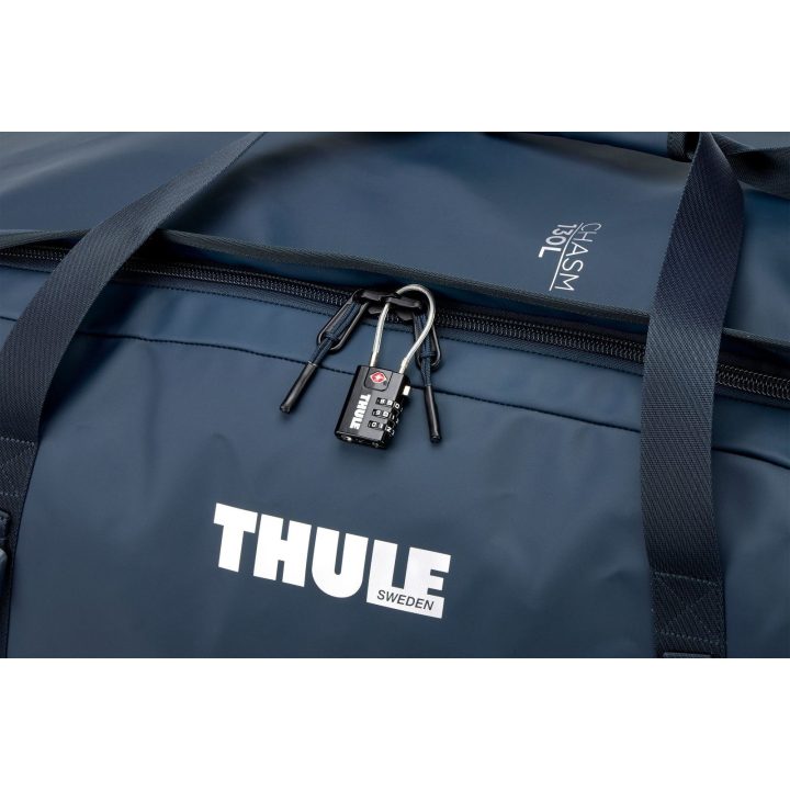 Thule Chasm 130L tamsiai mėlynas sportinis krepšys-kuprinė