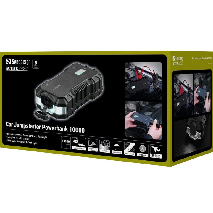 Užvedimo akumuliatorius ir išorinė baterija Sandberg Powerbank 10000