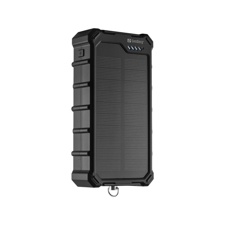Saulės energija įkraunamas powerbankas su stovyklavimo žibintu, 20000 mAh