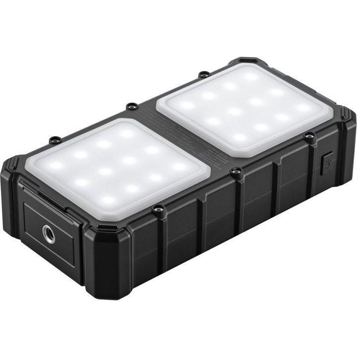 Saulės energija įkraunamas powerbankas su stovyklavimo žibintu, 20000 mAh