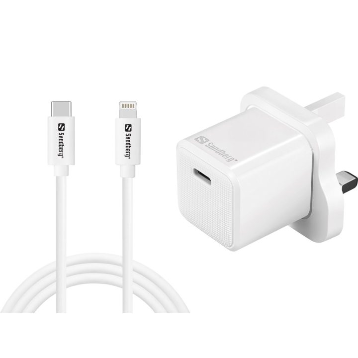 Sandberg USB-C 20 W įkroviklis su Lightning laidu, UK