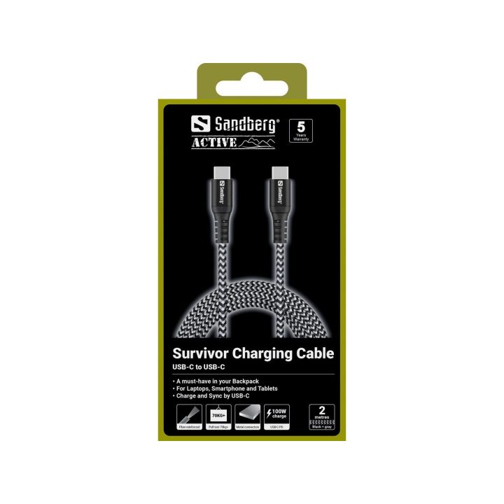 USB-C laidas 2 m, 100 W