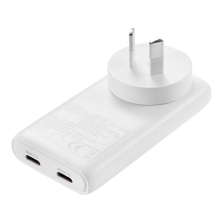 Kelioninis įkroviklis su 2x USB-C 65 W