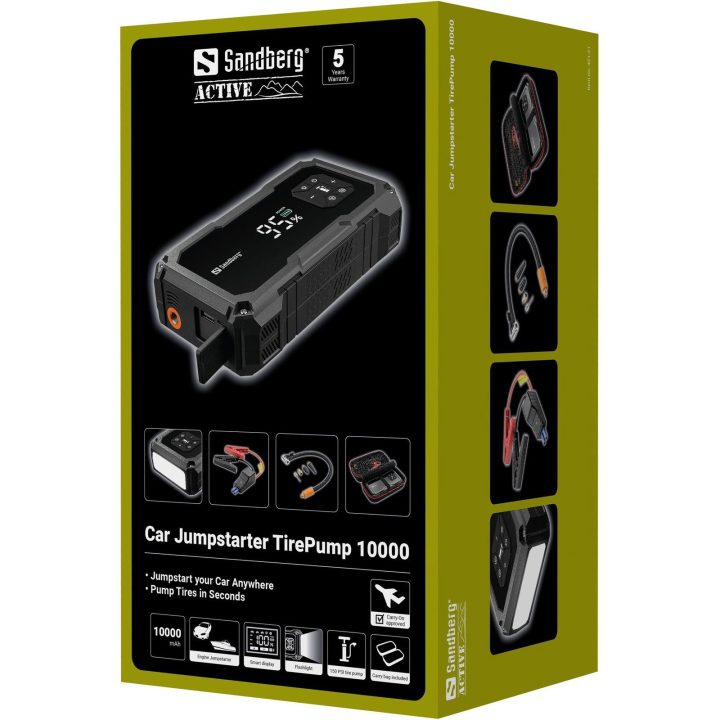 Automobilio užvediklis, power bankas ir padangų pompa Sandberg 10000 mAh