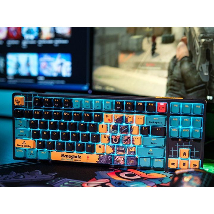 Žaidimų klaviatūra Bloody AT87 Renegade USB su Alpha Switches