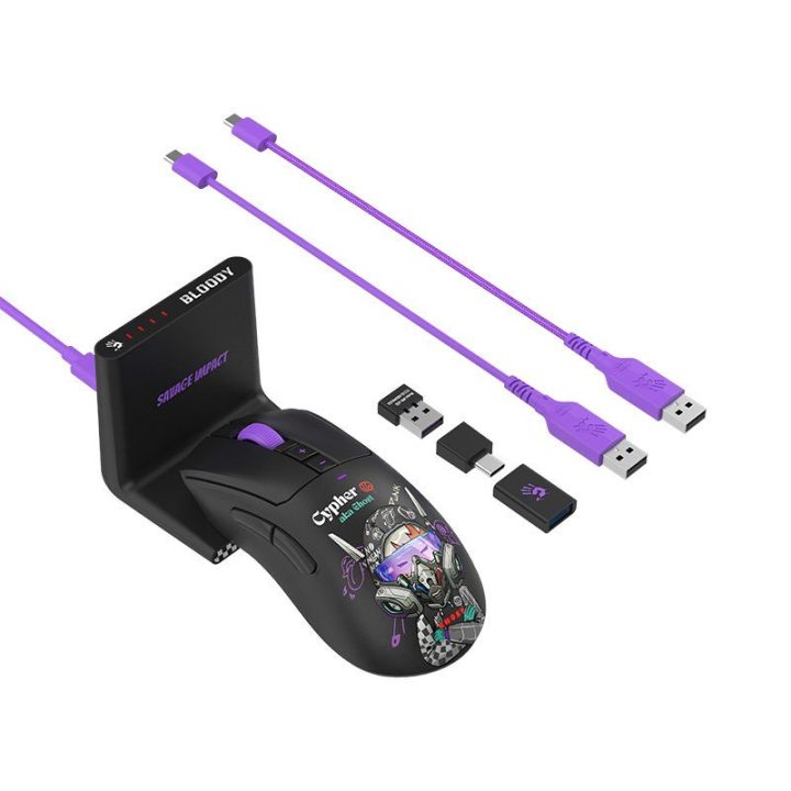 Žaidimų pelė Bloody R73 Ultra Duo Cypher Ghost