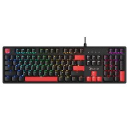 Mechaninė žaidimų klaviatūra Bloody S520N Fire Black su BLMS Red Plus jungikliais