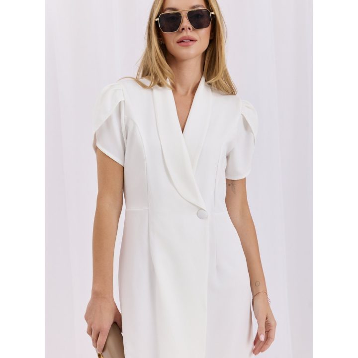 Ecru kokteilinė suknelė