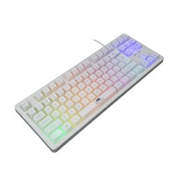 Membraninė žaidimų klaviatūra Baracuda Krill White US, 87 klavišų