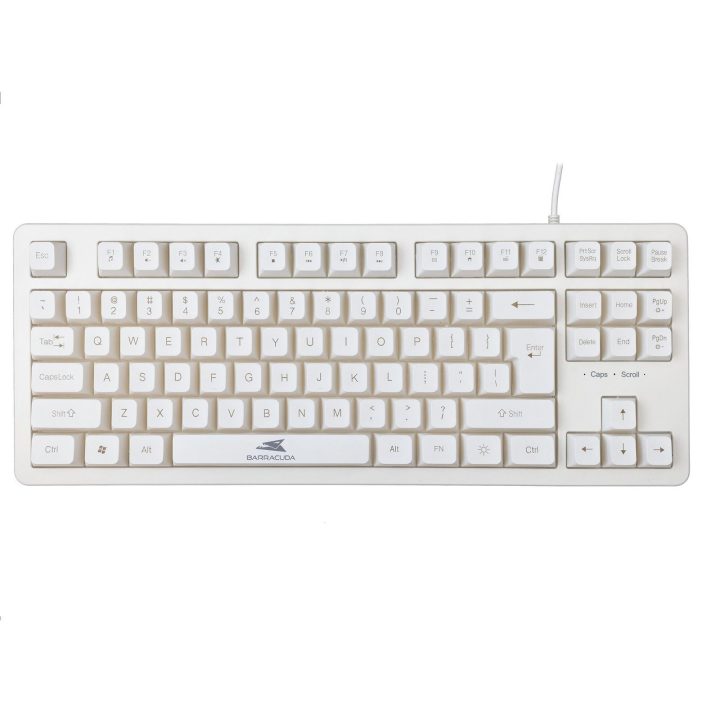 Membraninė žaidimų klaviatūra Baracuda Krill White US, 87 klavišų