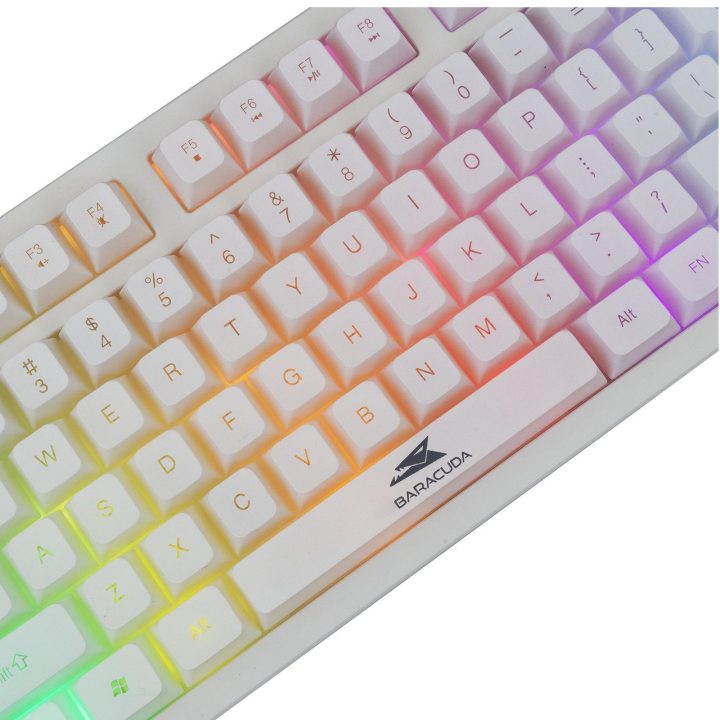 Membraninė žaidimų klaviatūra Baracuda Krill White US, 87 klavišų