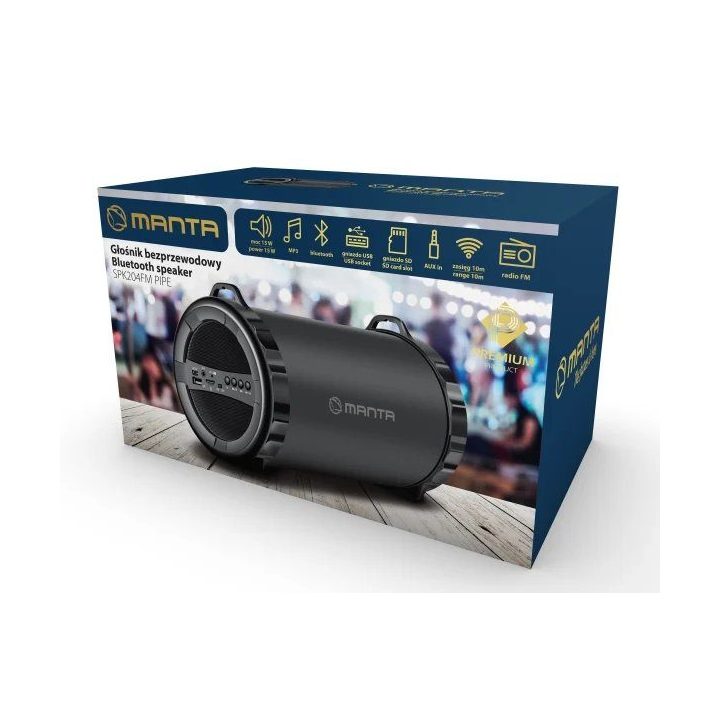 Bluetooth garsiakalbis Manta SPK204FM, 15 W