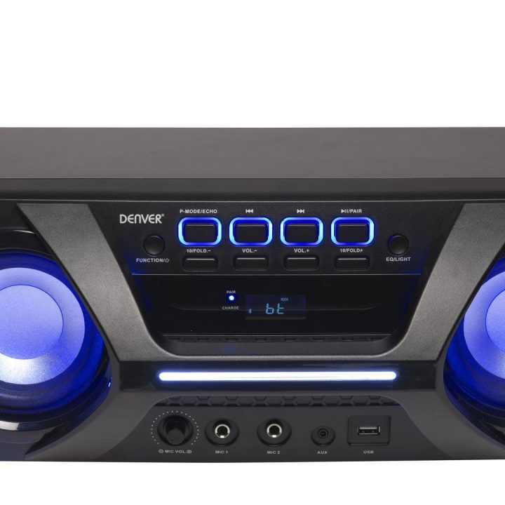 Nešiojamas stereo garsiakalbis Denver BTB-410NR, juodas