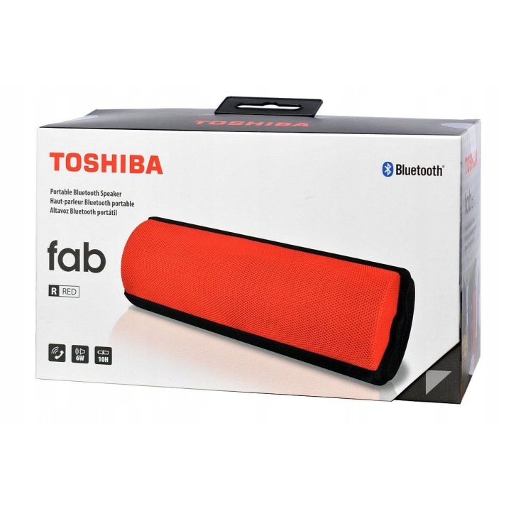 Raudonas „Bluetooth“ garsiakalbis Toshiba Fab TY-WSP70