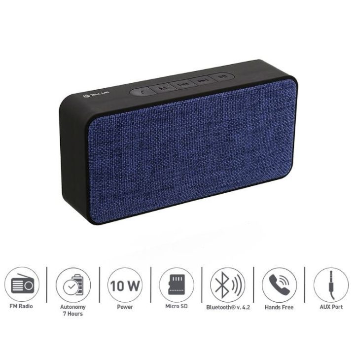 Nešiojamas Bluetooth garsiakalbis Tellur Lycaon, pilkas