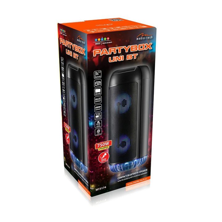 Media-Tech MT3174 Partybox Uni BT Bluetooth garsiakalbis su karaoke