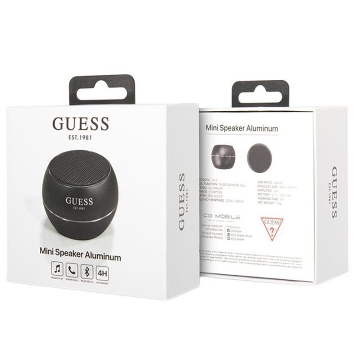 Guess Mini Bluetooth garsiakalbis, juodas, 3 W