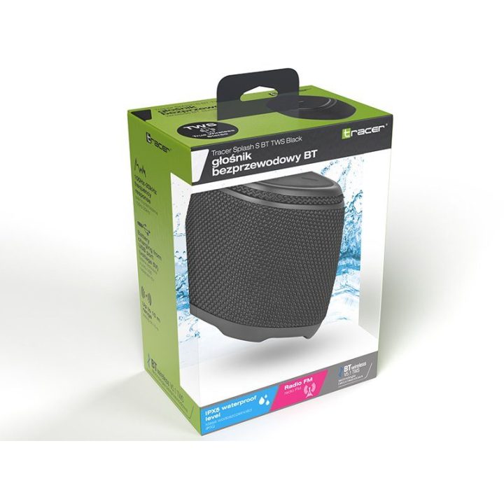 Bluetooth kolonėlė Tracer Splash S, juoda