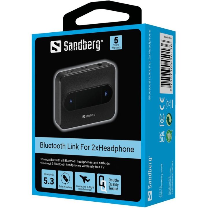 Sandberg Bluetooth siųstuvas dviem ausinėms