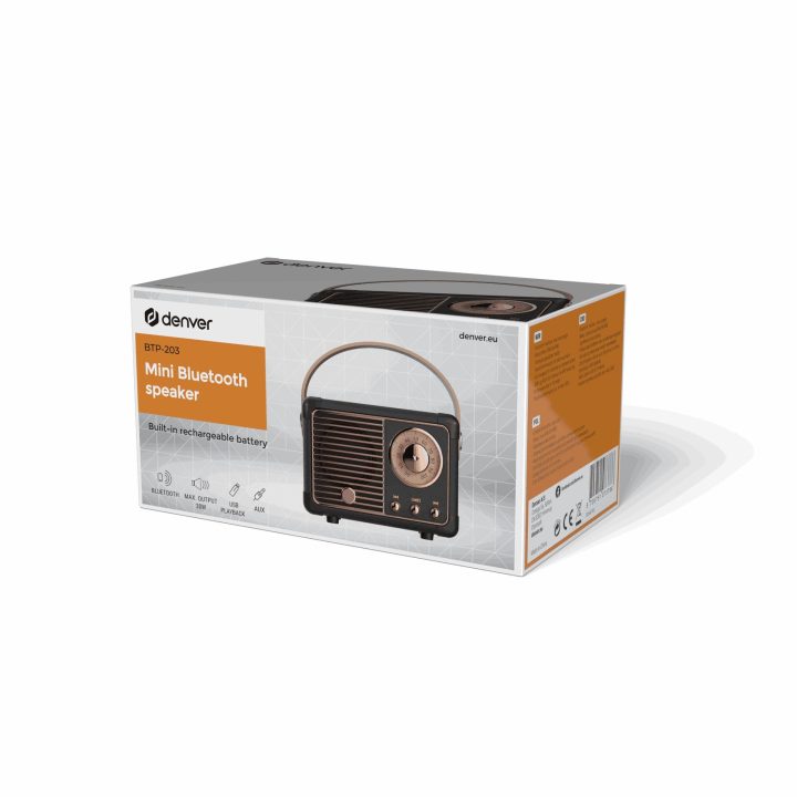 Denver BTP-203 juodas Bluetooth garsiakalbis
