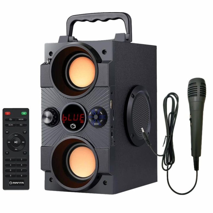Bluetooth garsiakalbis su FM radiju ir karaokės funkcija