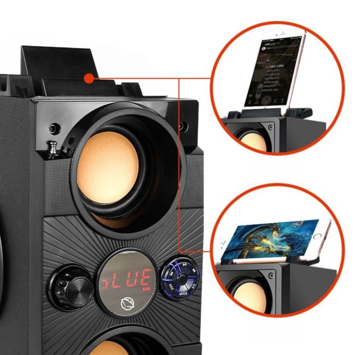 Bluetooth garsiakalbis su FM radiju ir karaokės funkcija
