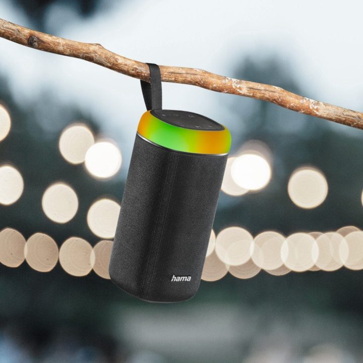 Juodas Bluetooth garsiakalbis Hama Shine 2.0 su LED apšvietimu