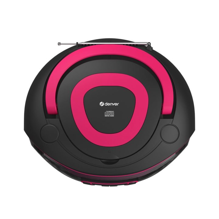 Rožinis radijas su CD grotuvu Denver TDB-212