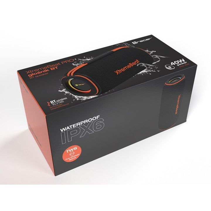 Nešiojama Bluetooth kolonėlė Tracer XtremeBeat Pro, 40 W, juoda