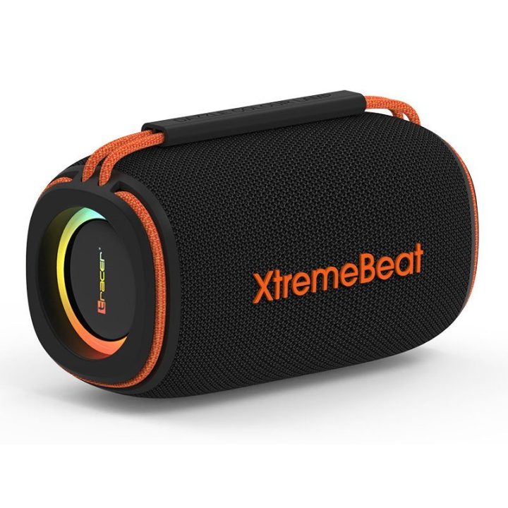 Juoda belaidė kolonėlė Tracer Xtra Vox L su RGB apšvietimu