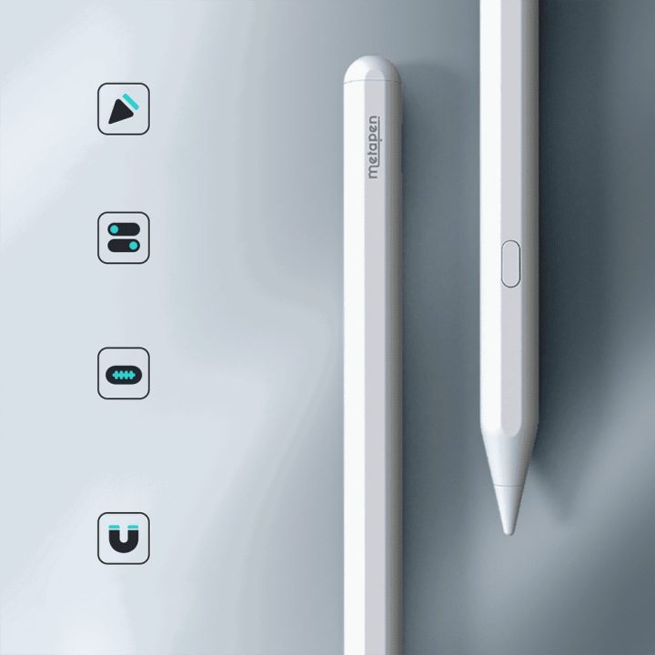 Metapen Pencil A12 iPad rašiklis, baltas
