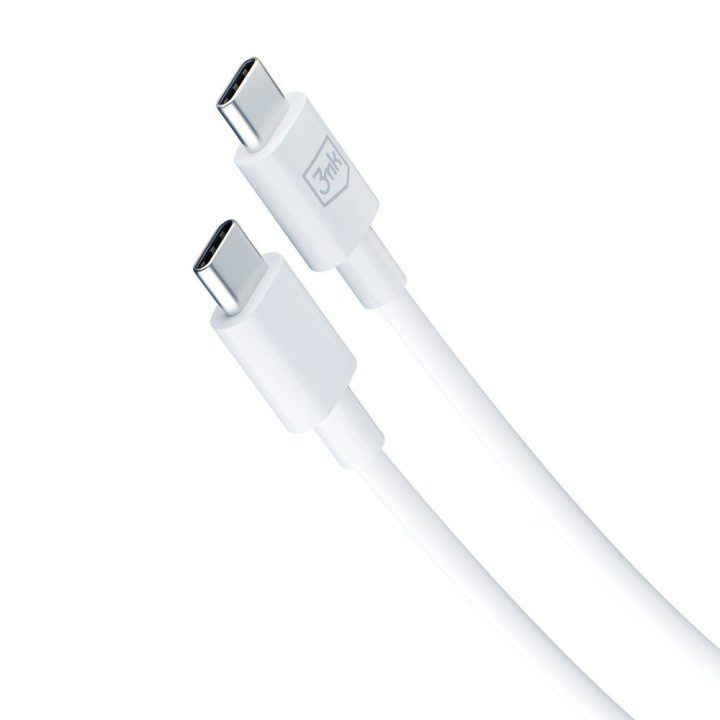Baltas 25 W PD GaN sieninis įkroviklis su USB-C kabeliu