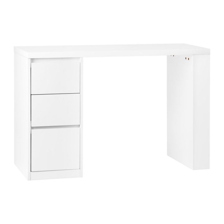 Kosmetinis stalas su trimis stalčiais ActiveShop, baltas