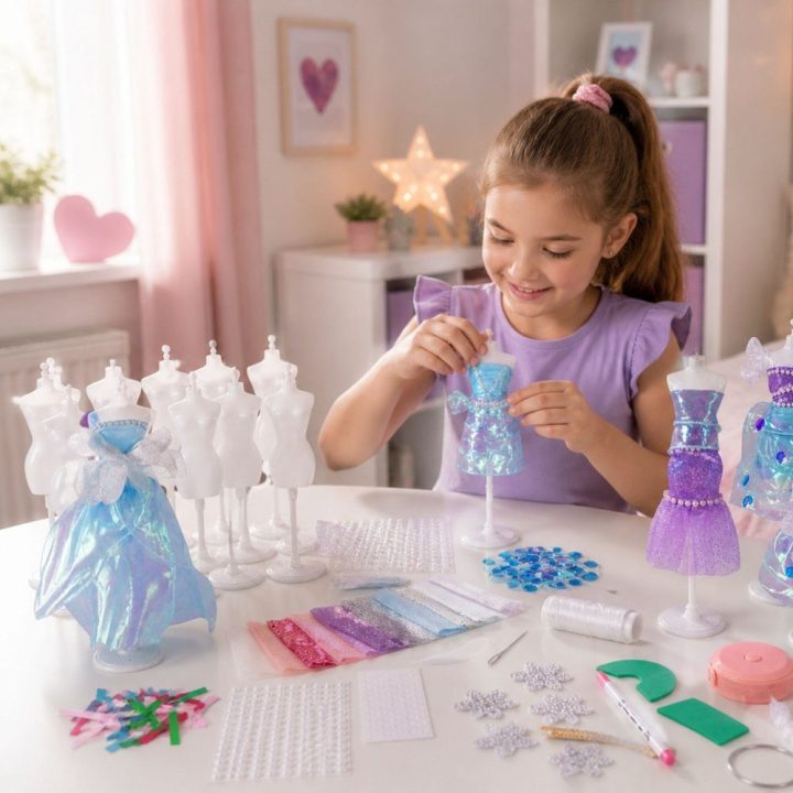 Kūrybinis lėlių aprangos kūrimo rinkinys Little Fashion Designer