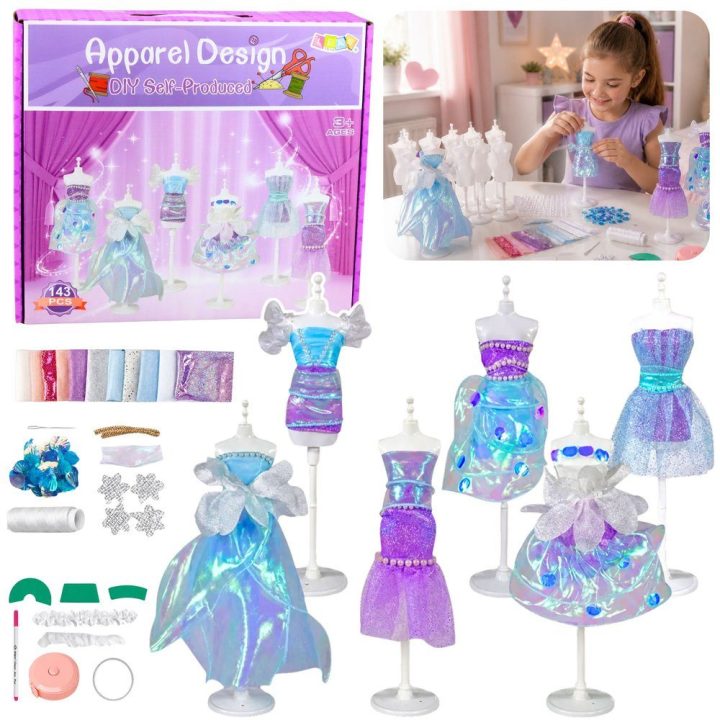 Kūrybinis lėlių aprangos kūrimo rinkinys Little Fashion Designer